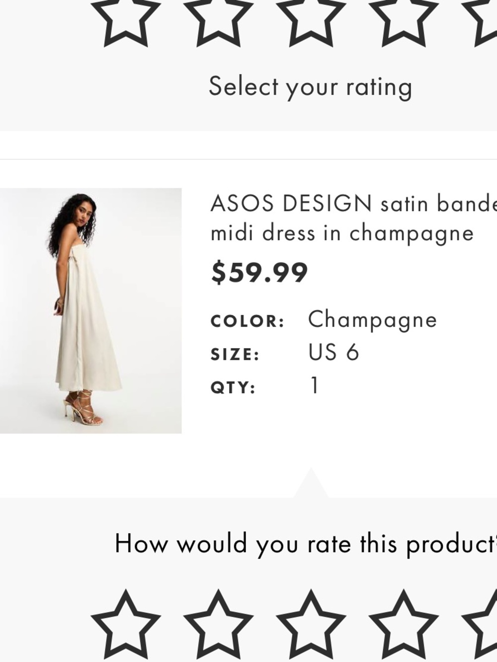 ASOS Strapless Maxi Dress in Cream - Picture 2 of 4